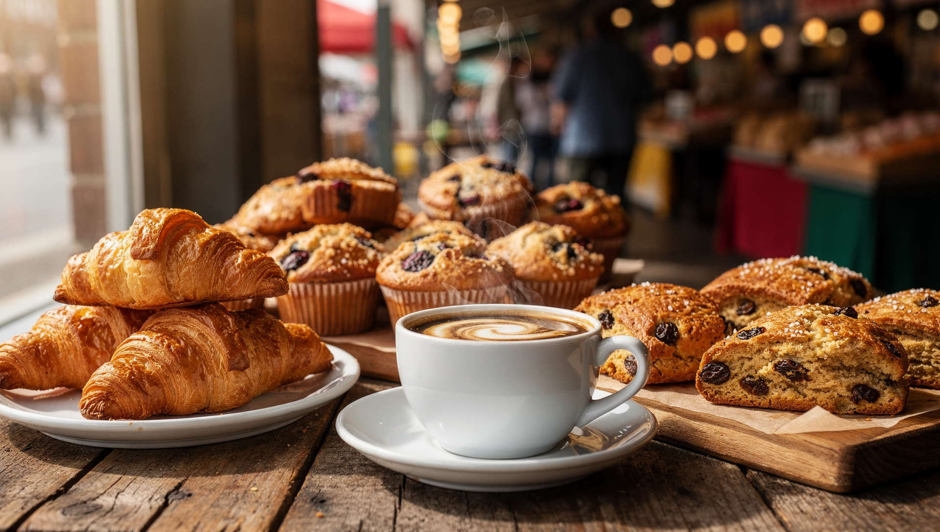 Inside Broad Street Market in Harrisburg with local food vendors